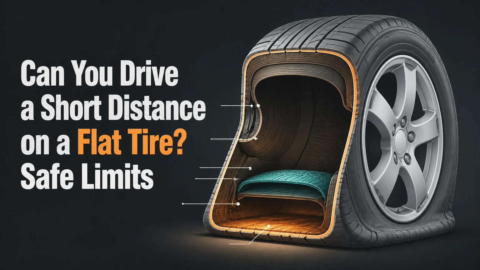 can you drive a short distance on a flat tire 2