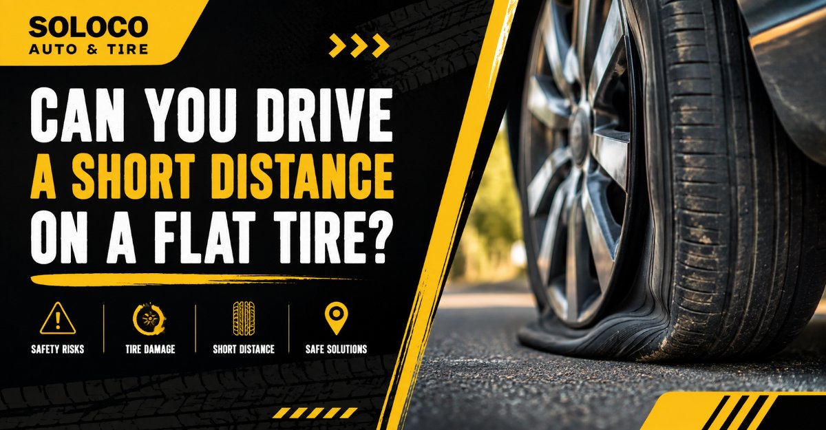 can you drive a short distance on a flat tire