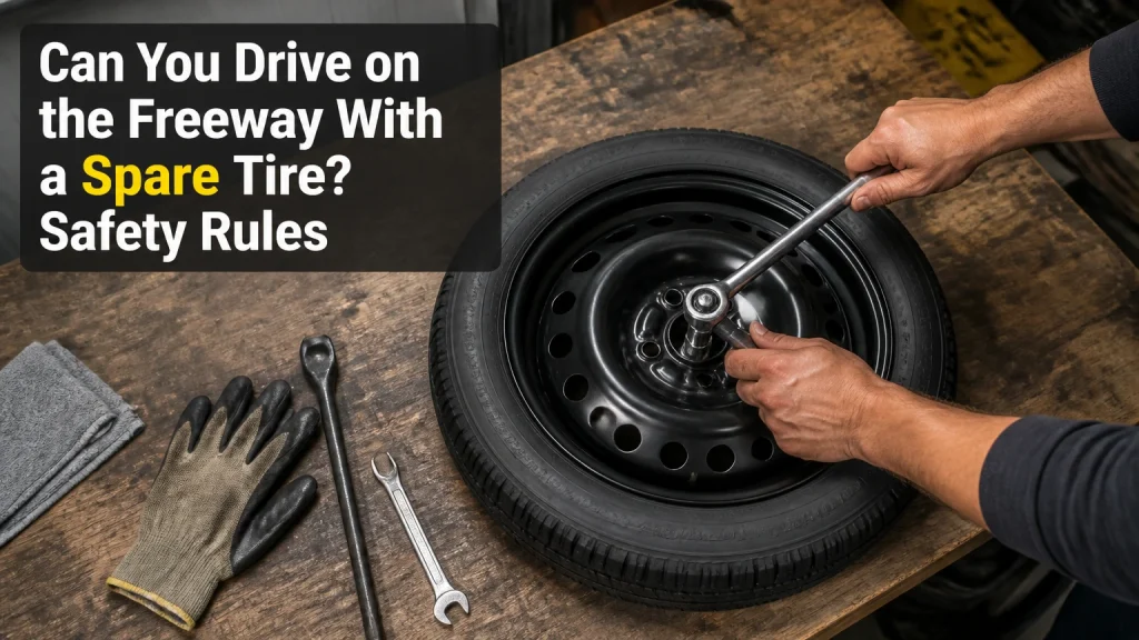 can you drive on the freeway with a spare tire