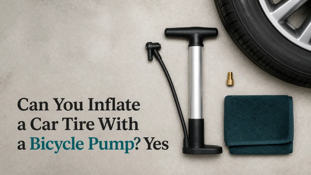 can you inflate a car tire with a bicycle pump