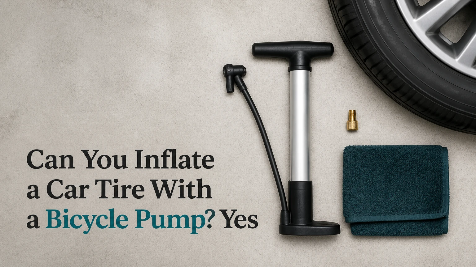 can you inflate a car tire with a bicycle pump