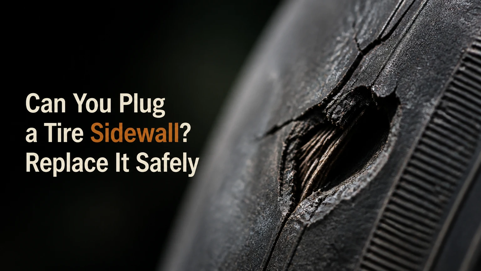 can you plug a tire sidewall