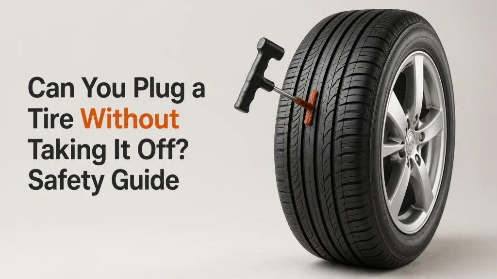 can you plug a tire without taking it off
