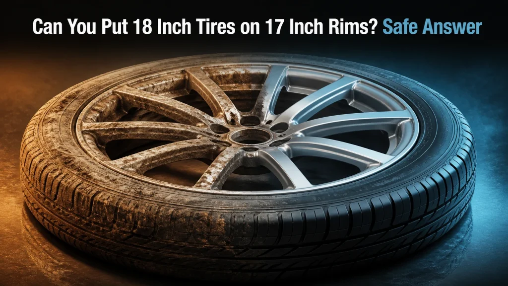 can you put 18 inch tires on 17 inch rims