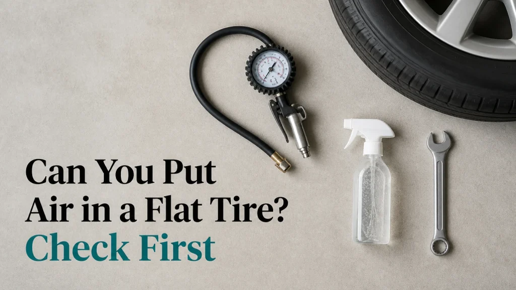 can you put air in a flat tire