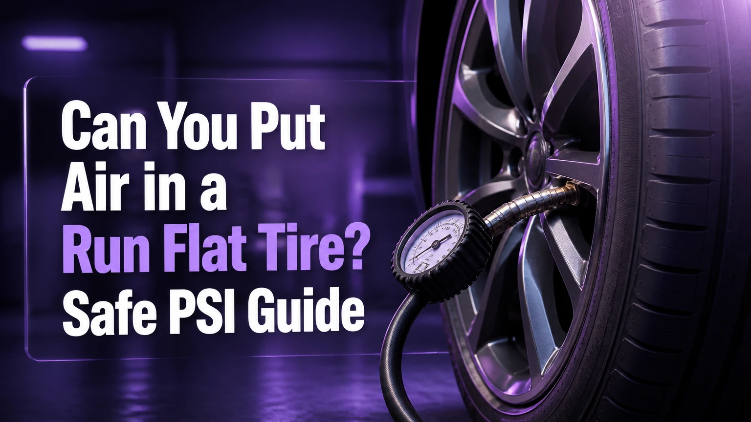 can you put air in a run flat tire