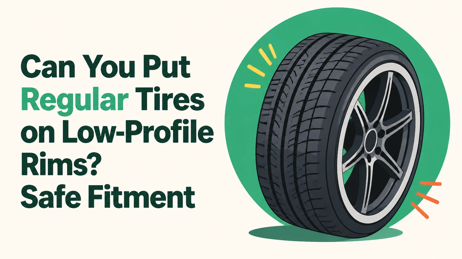 can you put regular tires on low profile rims
