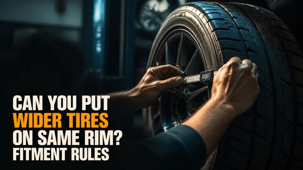 can you put wider tires on same rim