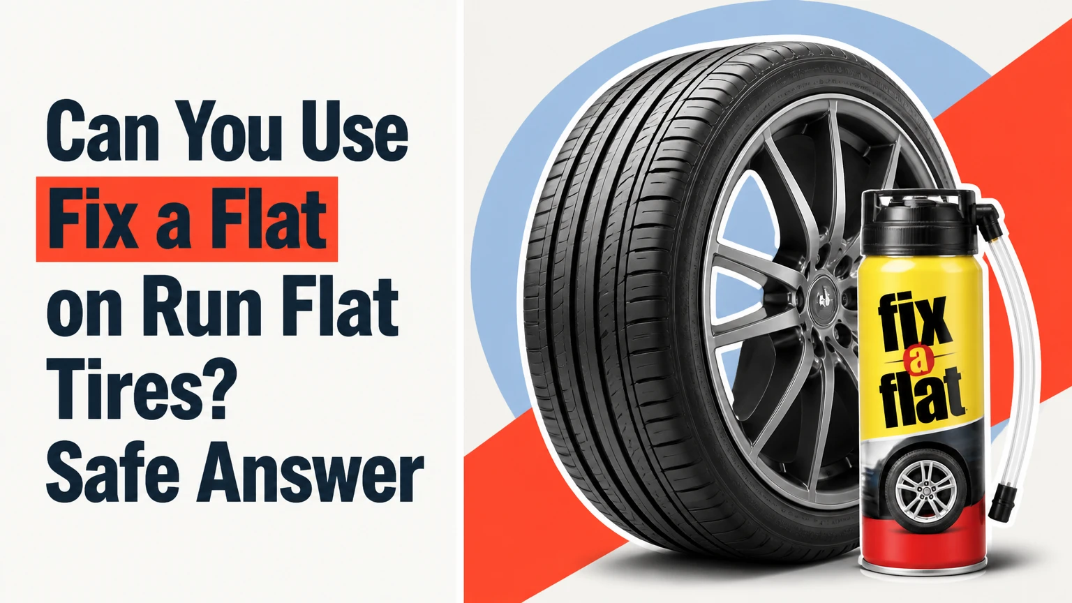 can you use fix a flat on run flat tires