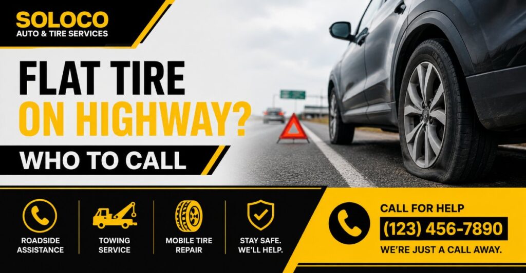 flat tire on highway who to call