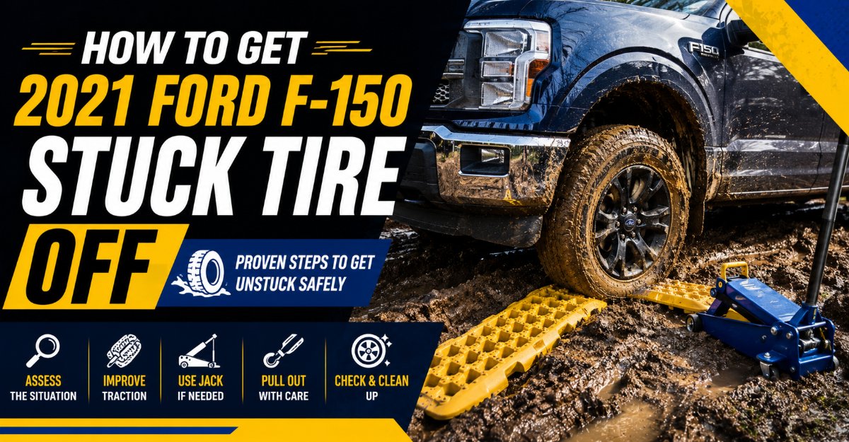 how to get 2021 ford f150 stuck tire off