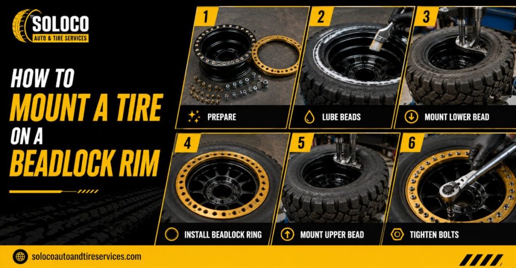 how to mount a tire on a beadlock rim