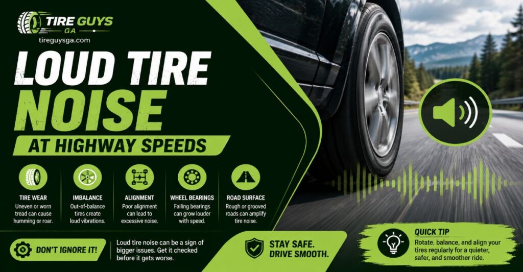loud tire noise at highway speeds