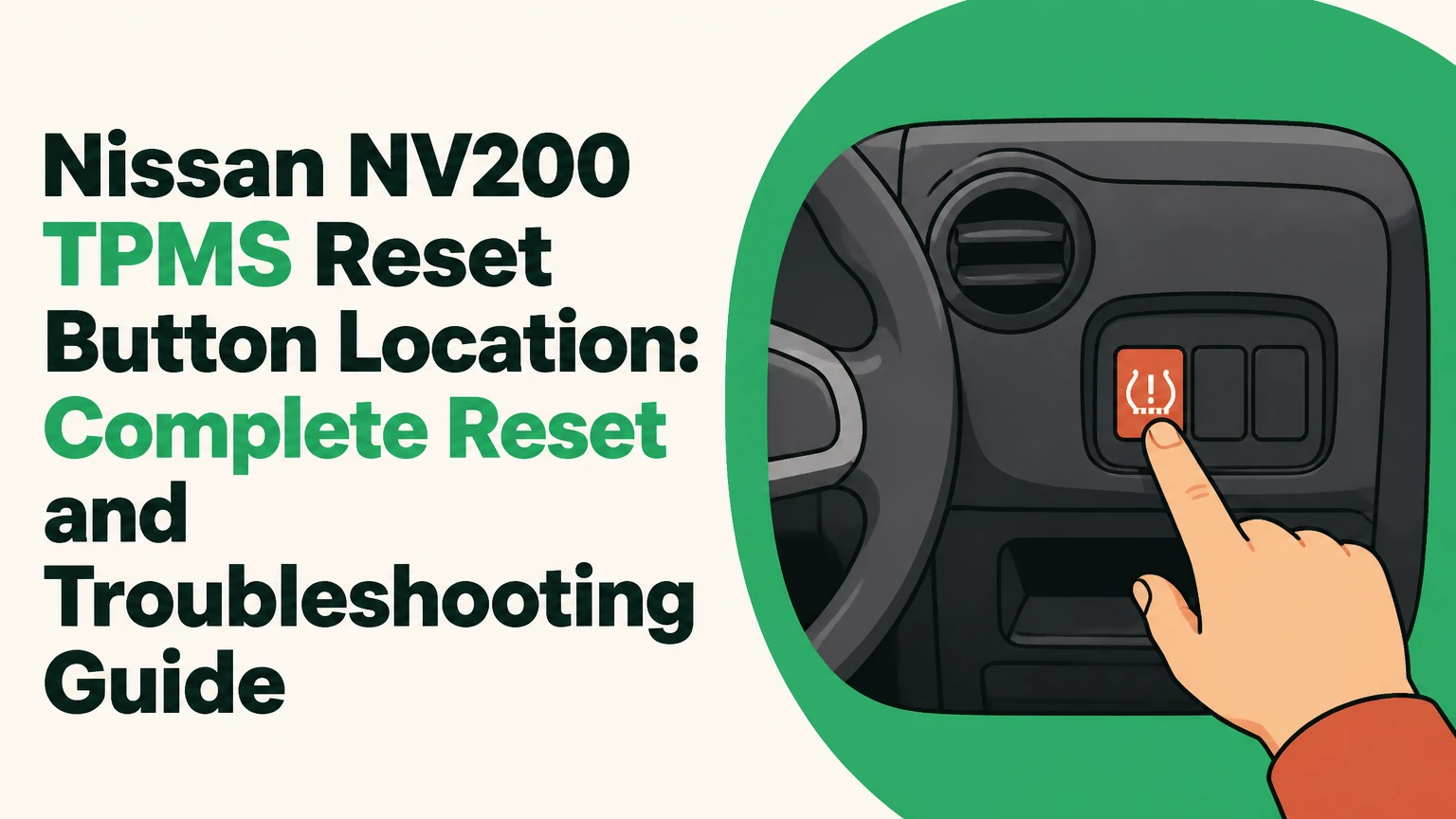 Nissan NV200 TPMS Reset Button Location: Complete Reset and Troubleshooting Guide