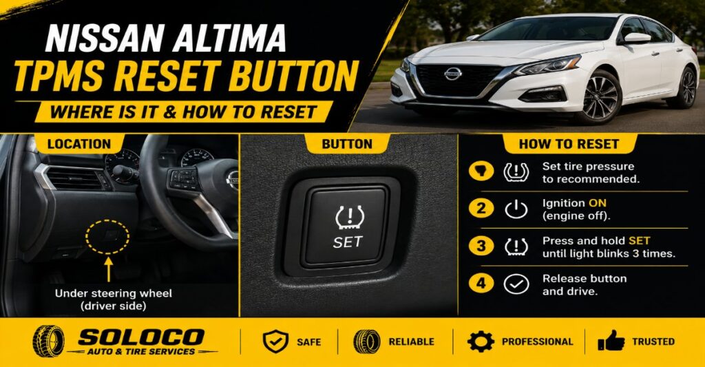 nissan tpms reset button location