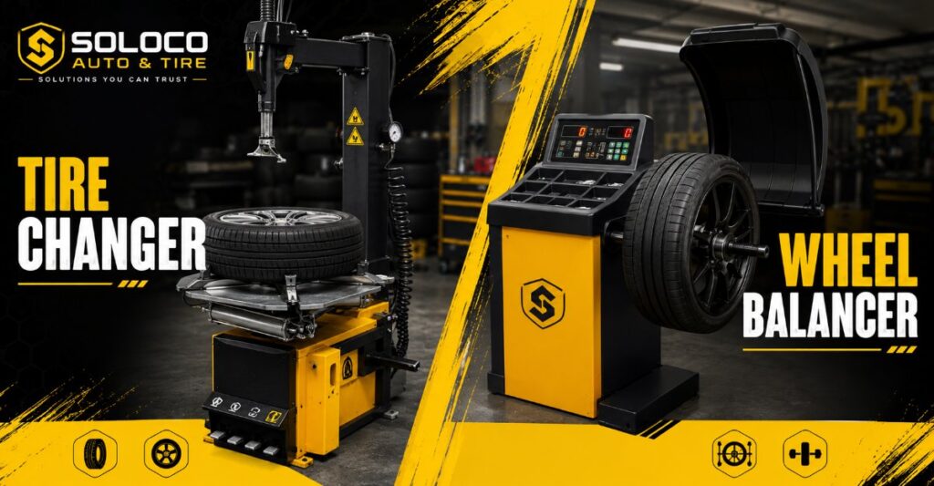 tire changer machine and balancer