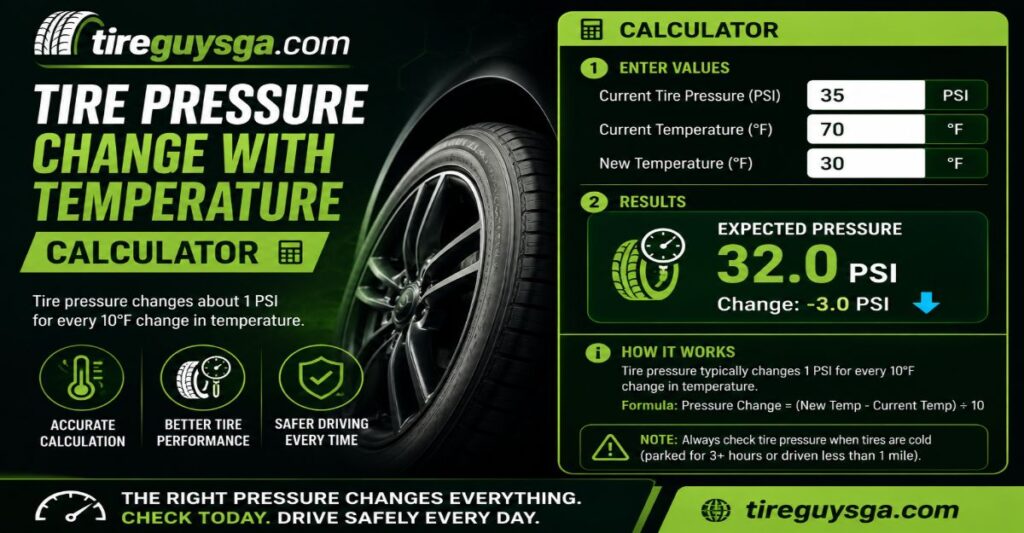 tire pressure change with temperature calculator