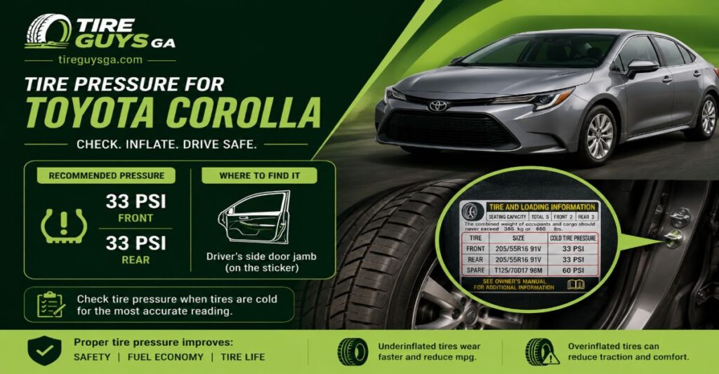 tire pressure for toyota corolla