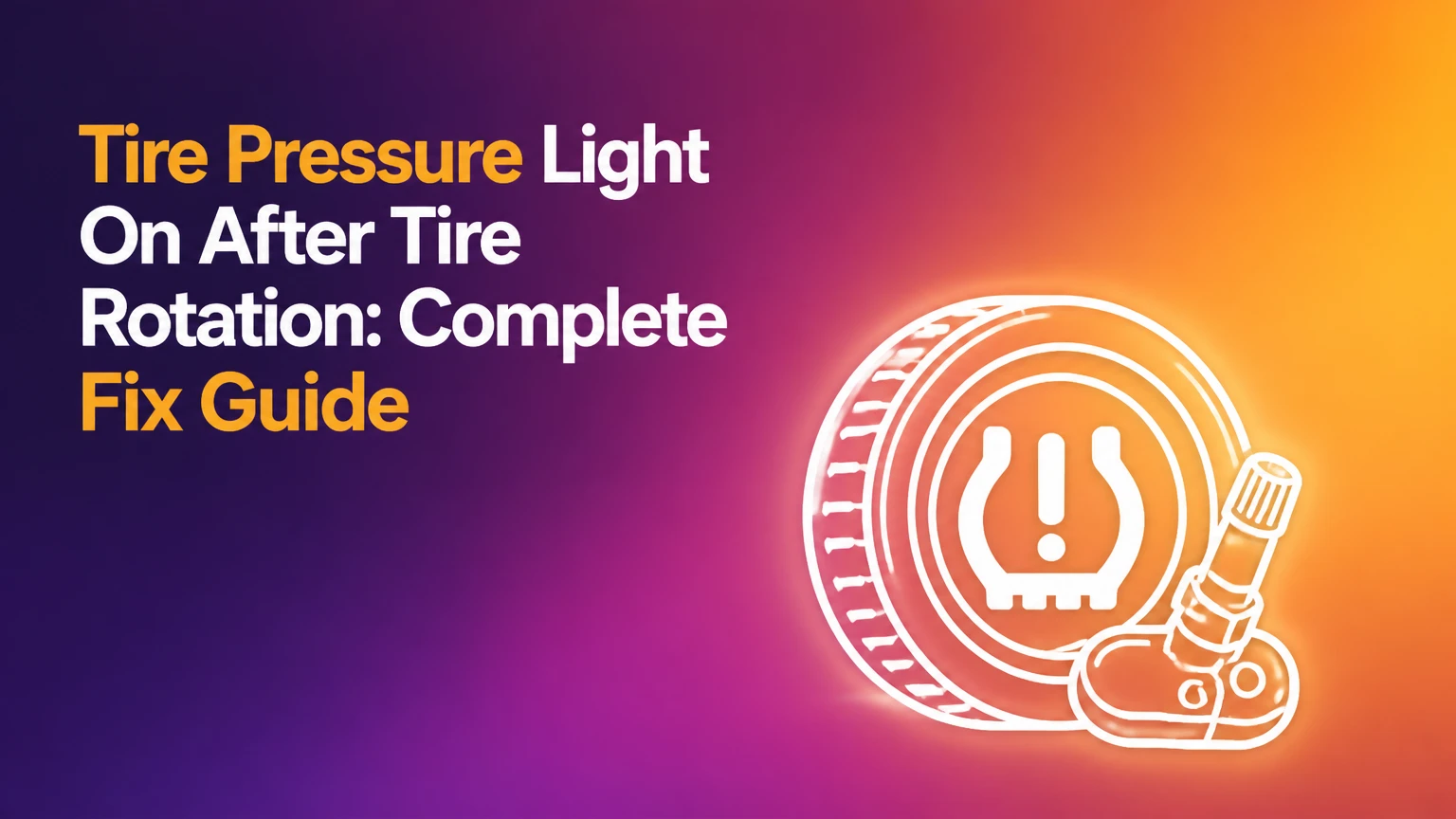 Tire Pressure Light On After Tire Rotation: Complete Fix Guide
