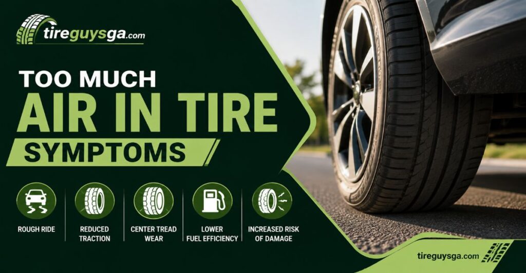 too much air in tire symptoms