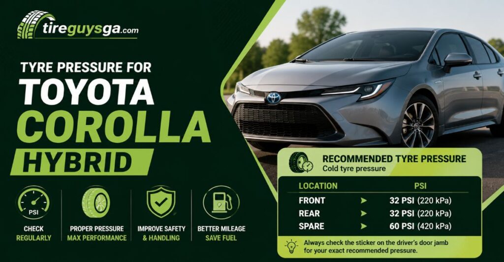 tyre pressure for toyota corolla hybrid