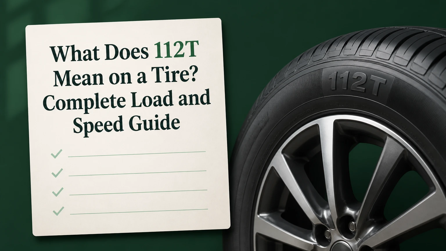 What Does 112T Mean on a Tire? Complete Load and Speed Guide