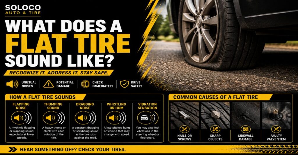 what does a flat tire sound like