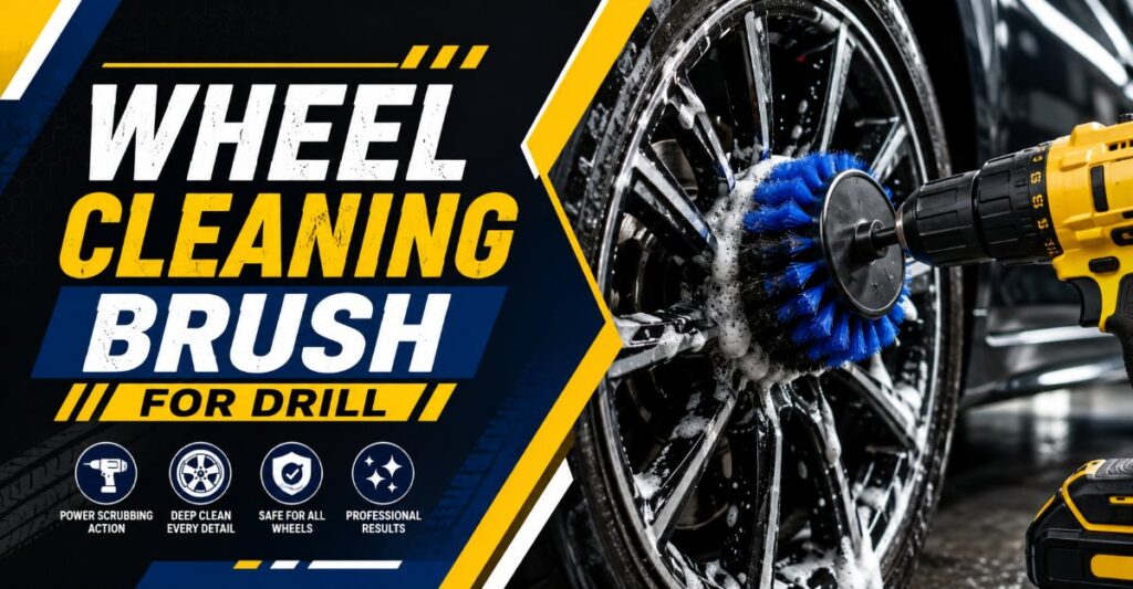 wheel cleaning brush for drill