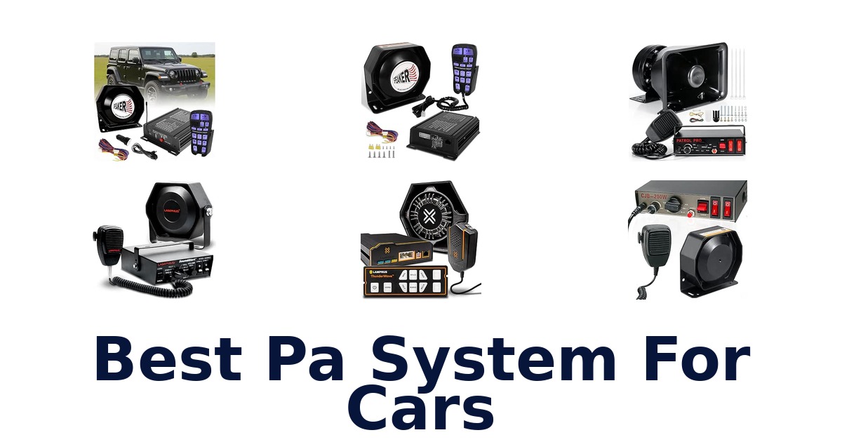 Best Pa System For Cars